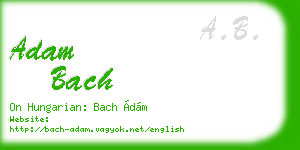 adam bach business card
