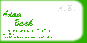 adam bach business card